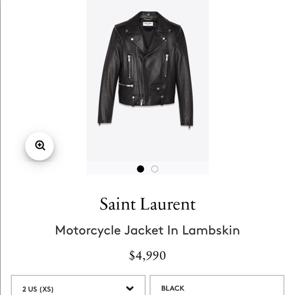 Saint Lauren leather jacket L01 motor - Picture 3 of 7
